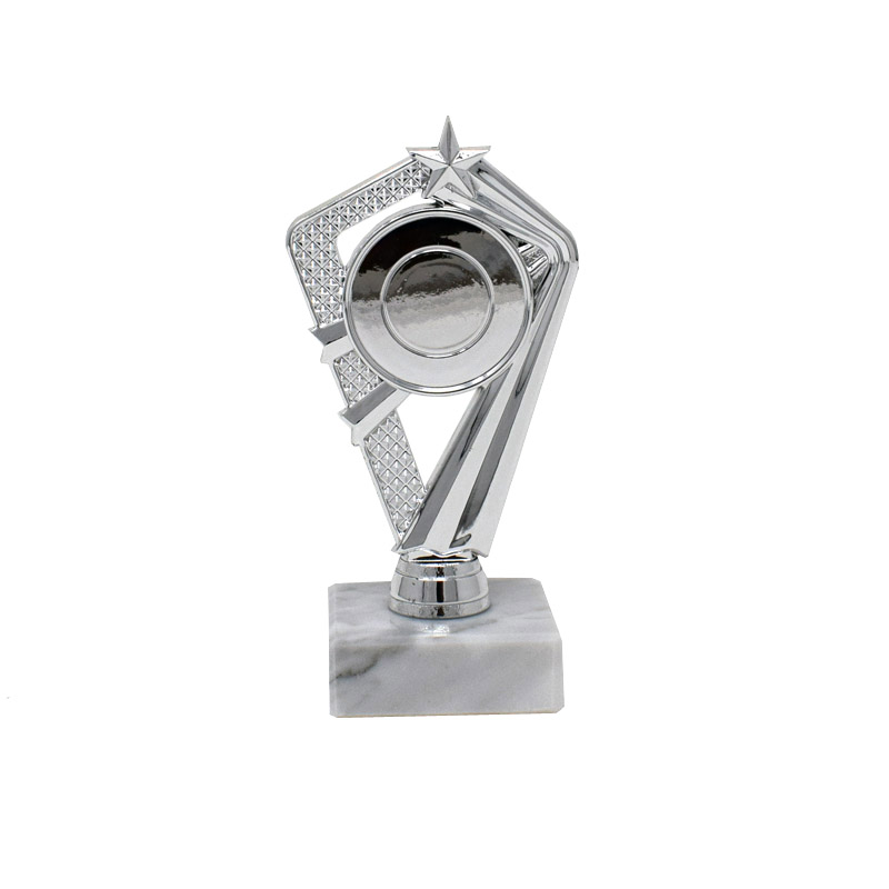 Silver Angular Trophy 14cm